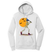 Baseball Skeleton Halloween Boy Baseball Halloween Women's Pullover Hoodie