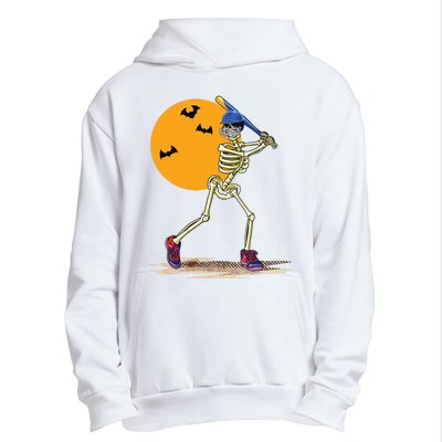 Baseball Skeleton Halloween Boy Baseball Halloween Urban Pullover Hoodie