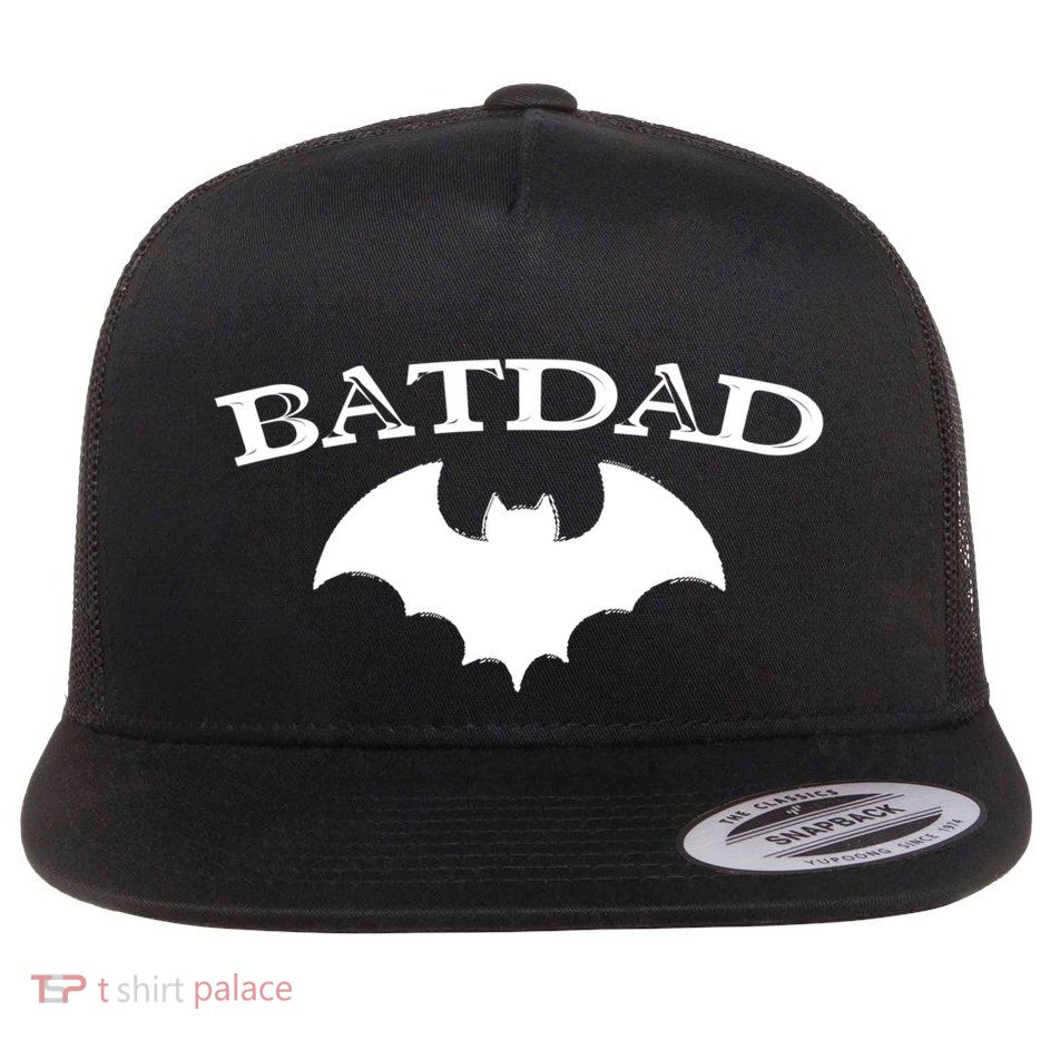 Batdad Super Hero Proud Dad Novelty Gift Costume Gift Flat Bill Trucker Hat