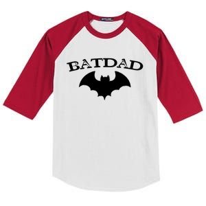 Batdad Super Hero Proud Dad Novelty Gift Costume Gift Kids Colorblock Raglan Jersey