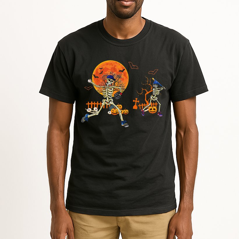 Baseball Skeleton Halloween Baseball Halloween Tall T-Shirt