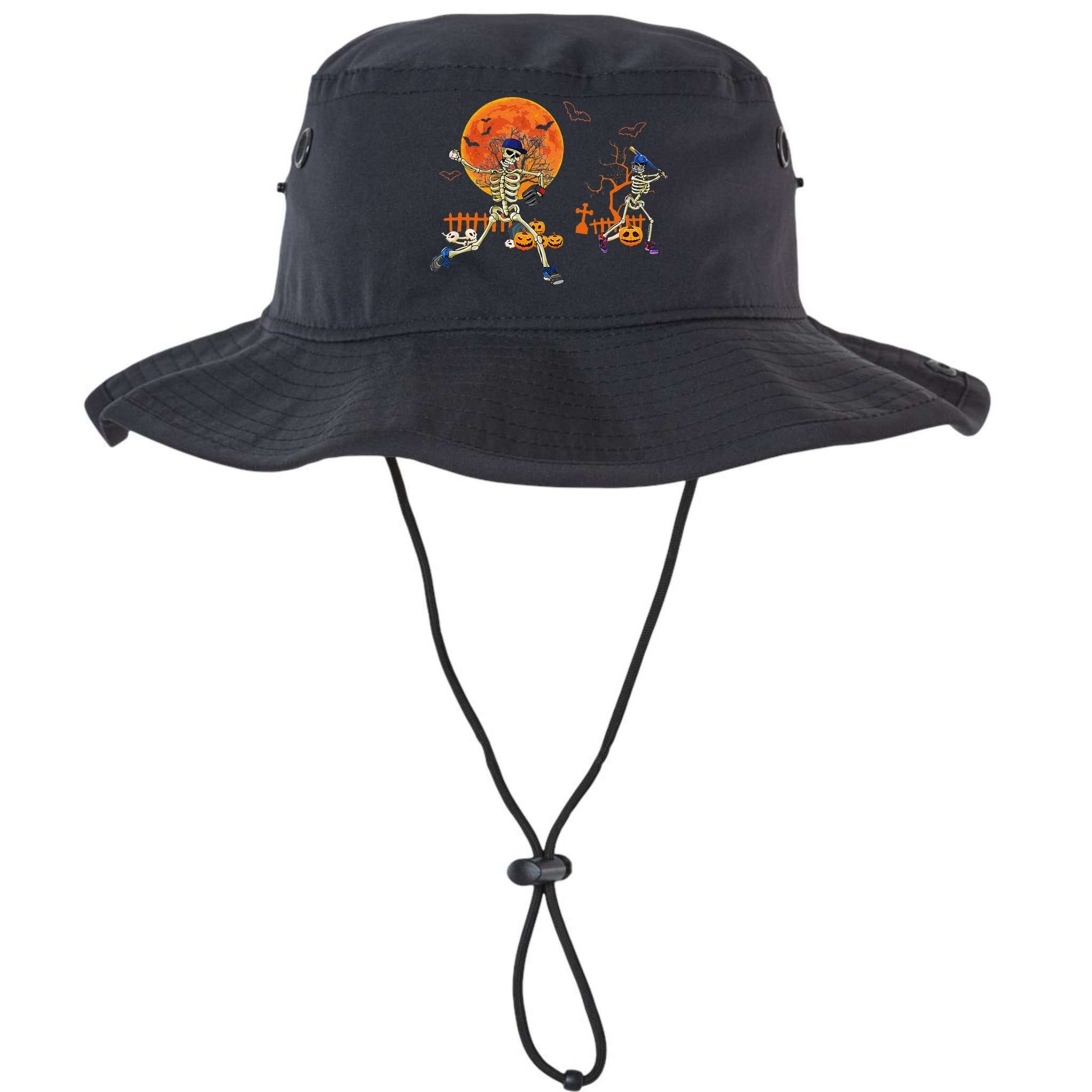 Baseball Skeleton Halloween Baseball Halloween Bucket Hat