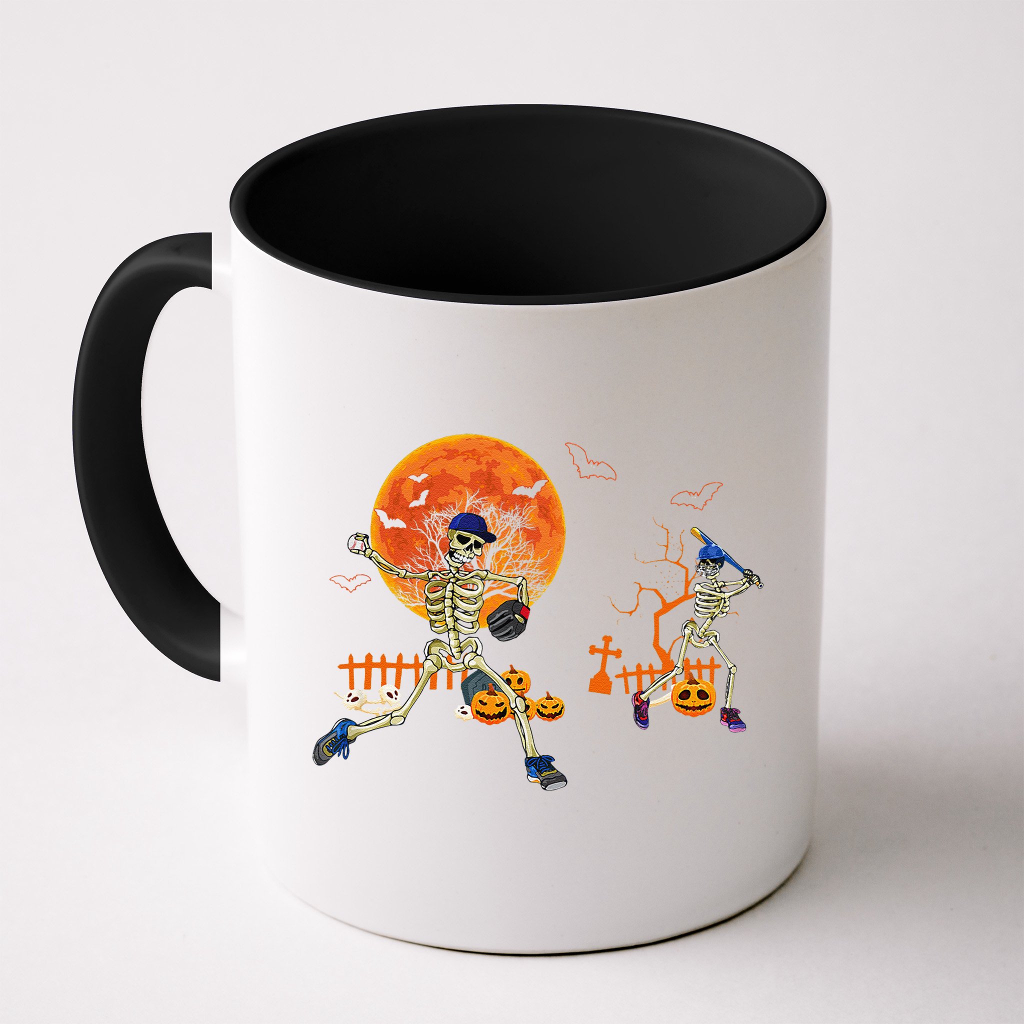 Baseball Skeleton Halloween Baseball Halloween Mug