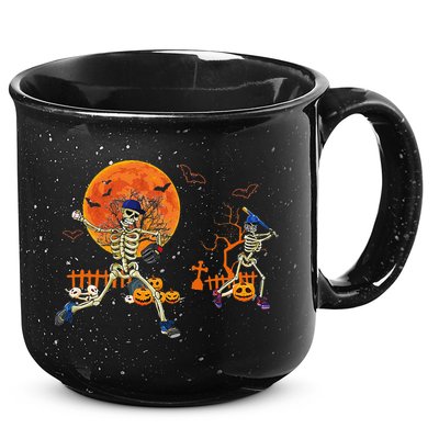 Baseball Skeleton Halloween Baseball Halloween 15oz Campfire Ceramic Mug