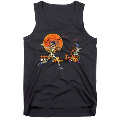 Baseball Skeleton Halloween Baseball Halloween Tank Top