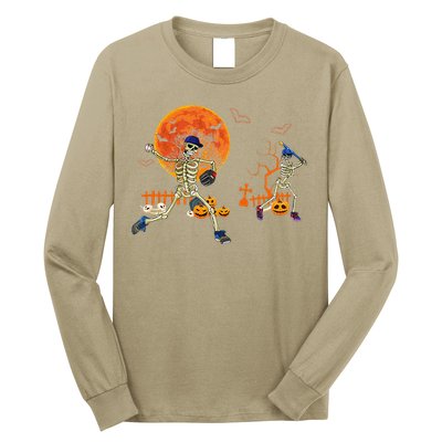Baseball Skeleton Halloween Baseball Halloween Long Sleeve Shirt