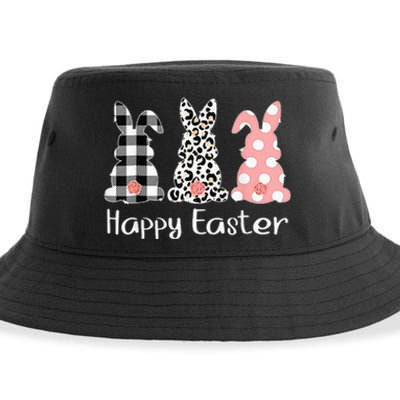 Bunny Spring Hunt Eggs Rabbit Leopard Easter Sustainable Bucket Hat