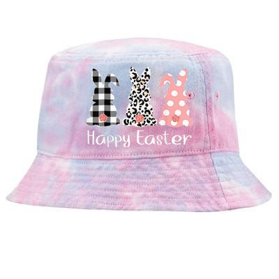 Bunny Spring Hunt Eggs Rabbit Leopard Easter Tie-Dyed Bucket Hat