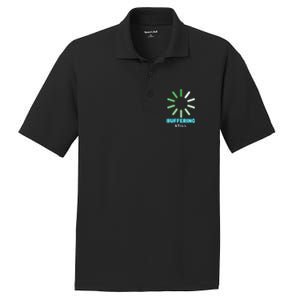 BUFFERING STILL Humorous Gift PosiCharge RacerMesh Polo