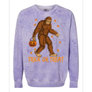 Bigfoot Sasquatch Halloween Trick Or Treat Costume Colorblast Crewneck Sweatshirt