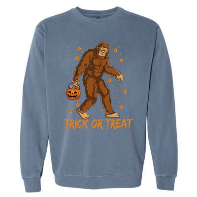 Bigfoot Sasquatch Halloween Trick Or Treat Costume Garment-Dyed Sweatshirt