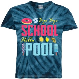 Bye School Hello Pool Beach Last Day Of School Kids Tie-Dye T-Shirt