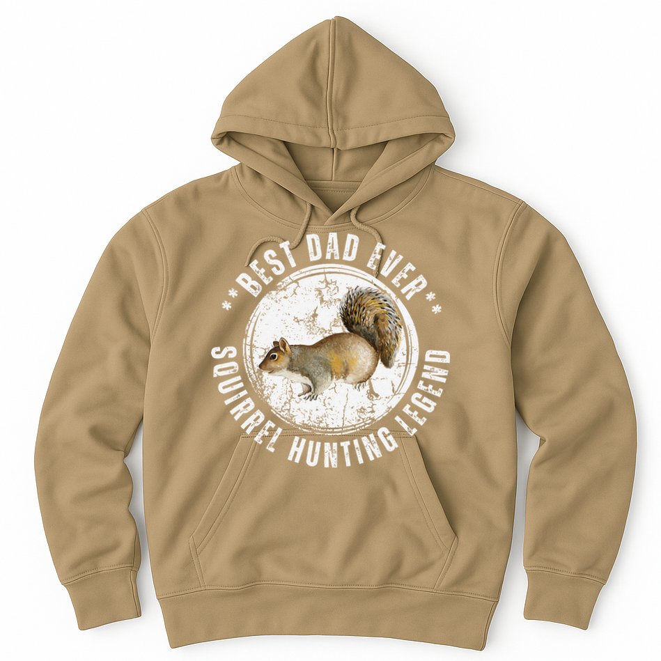 Best Squirrel Hunting Dad Fathers Day Dads Birthday Hoodie