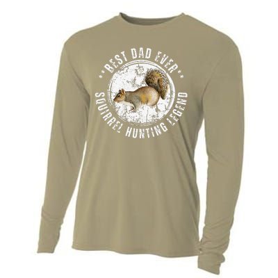 Best Squirrel Hunting Dad Fathers Day Dads Birthday Cooling Performance Long Sleeve Crew