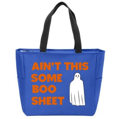 Boo Sheet Halloween Costume Gift Zip Tote Bag