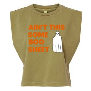 Boo Sheet Halloween Costume Gift Garment-Dyed Women's Muscle Tee