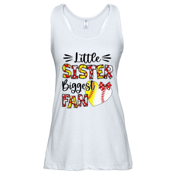 Baseball Sister Heart Softball Sister Life Mothers Day Ladies Essential Flowy Tank