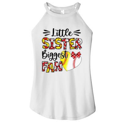 Baseball Sister Heart Softball Sister Life Mothers Day Women’s Perfect Tri Rocker Tank