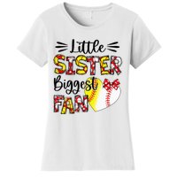 Baseball Sister Heart Softball Sister Life Mothers Day Women's T-Shirt