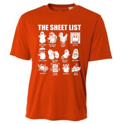 Boo Sheet Halloween The Sheet List Cooling Performance Crew T-Shirt