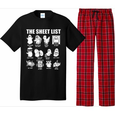 Boo Sheet Halloween The Sheet List Pajama Set