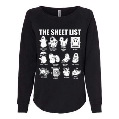 Boo Sheet Halloween The Sheet List Womens California Wash Sweatshirt