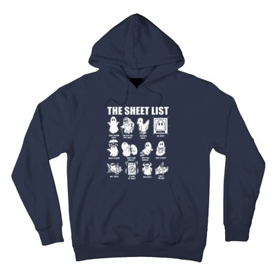 Boo Sheet Halloween The Sheet List Hoodie