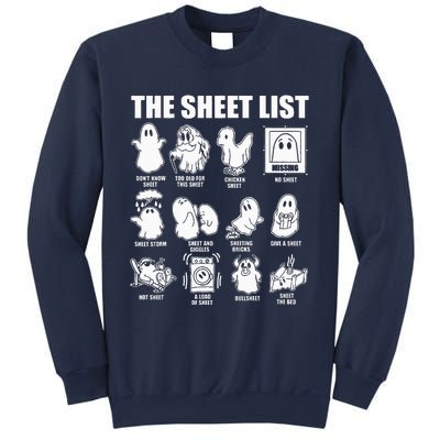 Boo Sheet Halloween The Sheet List Sweatshirt