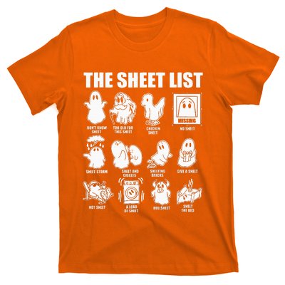 Boo Sheet Halloween The Sheet List T-Shirt