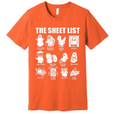 Boo Sheet Halloween The Sheet List Premium T-Shirt