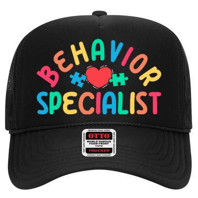 Behavior Specialist Heart Behavioral Specialist High Crown Mesh Back Trucker Hat