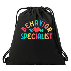 Behavior Specialist Heart Behavioral Specialist Drawstring Bag