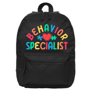 Behavior Specialist Heart Behavioral Specialist 16 in Basic Backpack