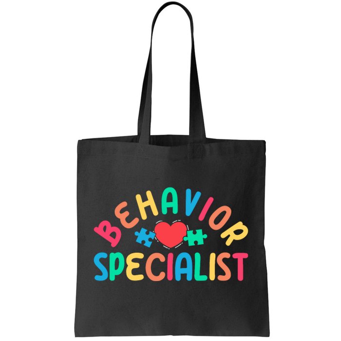 Behavior Specialist Heart Behavioral Specialist Tote Bag