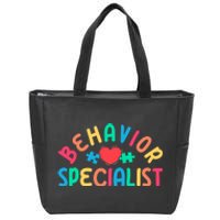 Behavior Specialist Heart Behavioral Specialist Zip Tote Bag