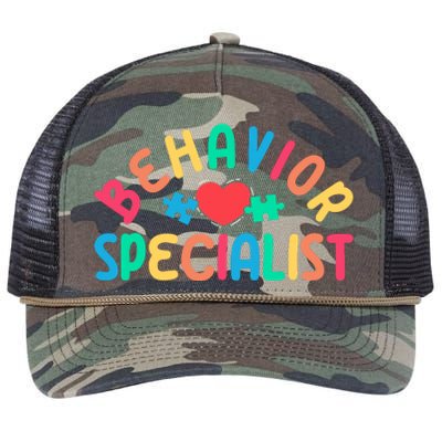 Behavior Specialist Heart Behavioral Specialist Retro Rope Trucker Hat Cap