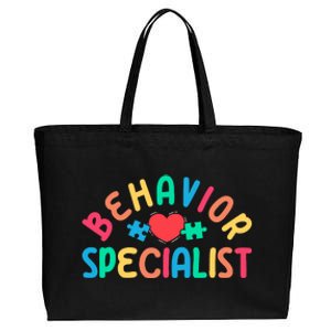 Behavior Specialist Heart Behavioral Specialist Cotton Canvas Jumbo Tote