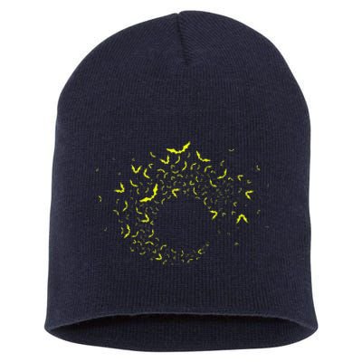 Bat Swarm Halloween Spooky Night Design Short Acrylic Beanie