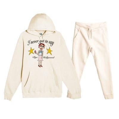 Byehollywood Shop I Never Got To Say Bye Hollywood Premium Hooded Sweatsuit Set