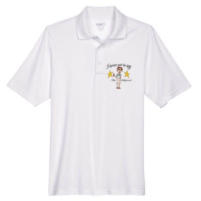 Byehollywood Shop I Never Got To Say Bye Hollywood Men's Origin Performance Pique Polo