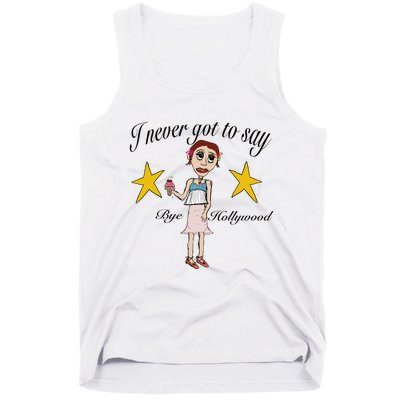 Byehollywood Shop I Never Got To Say Bye Hollywood Tank Top