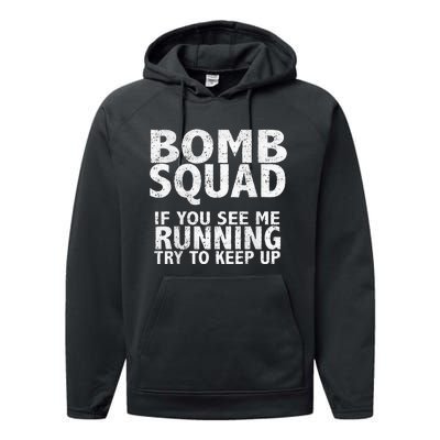 Bomb Squad If You See Me Running EOD Performance Fleece Hoodie