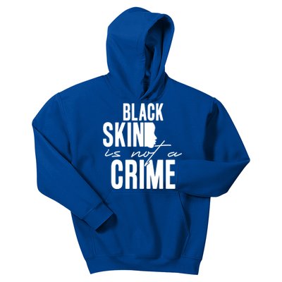 Black Skin Is Not A Crime Black Lives Matter Gift Kids Hoodie