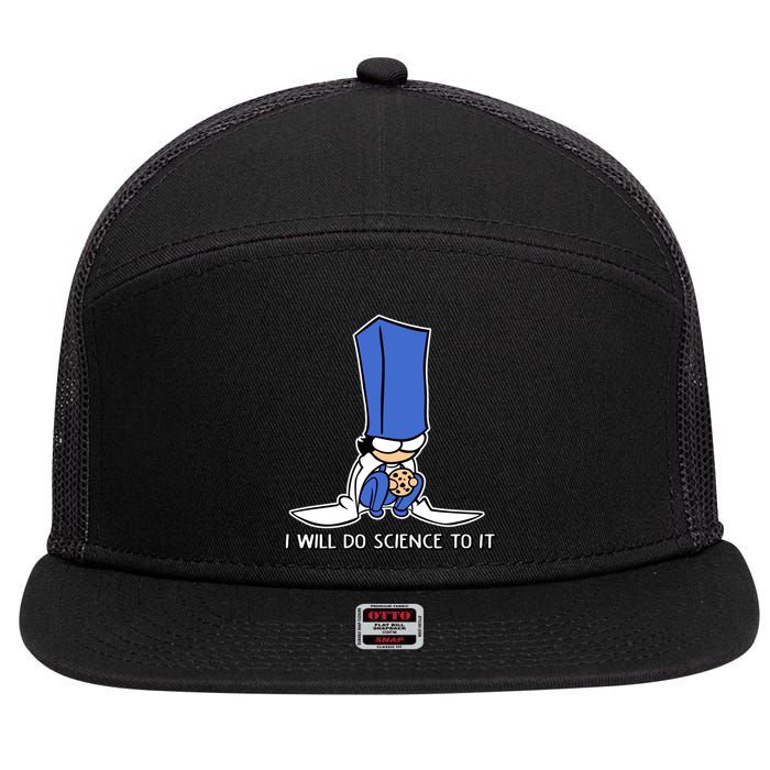 Biscuit Science I Will Do Science To It 7 Panel Mesh Trucker Snapback Hat