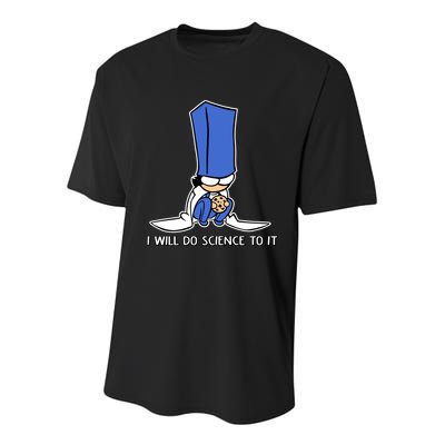Biscuit Science I Will Do Science To It Youth Performance Sprint T-Shirt