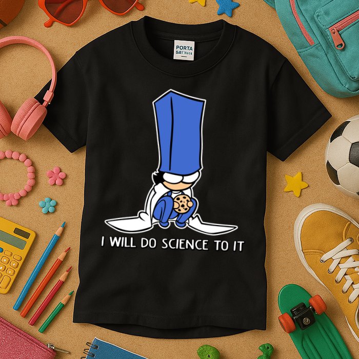 Biscuit Science I Will Do Science To It Kids T-Shirt