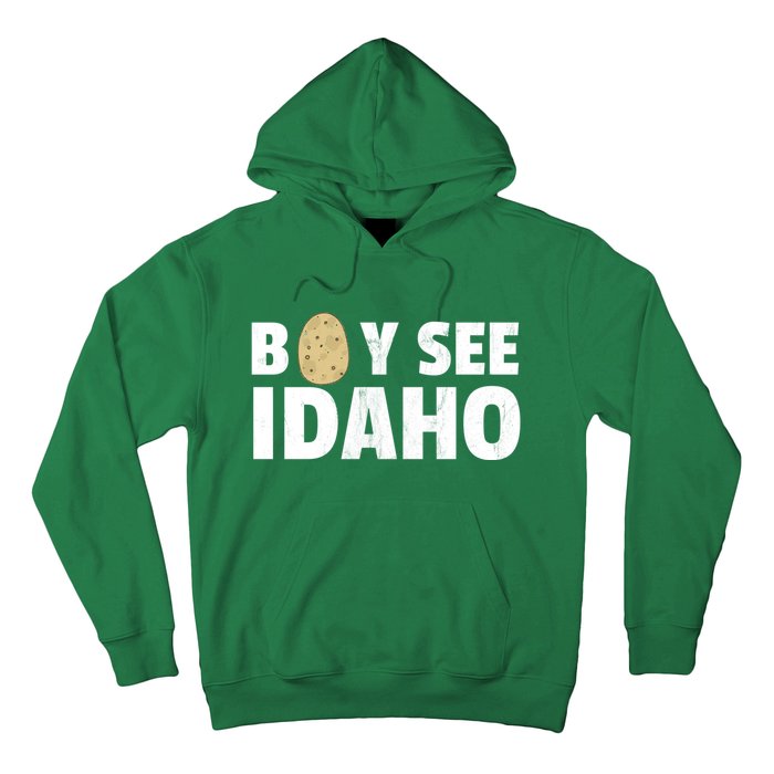 Boy See Idaho Design Boise Idaho Graphic Idaho Home Print Hoodie