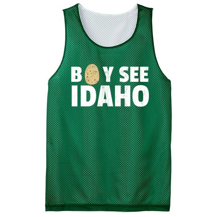 Boy See Idaho Design Boise Idaho Graphic Idaho Home Print Mesh Reversible Basketball Jersey Tank