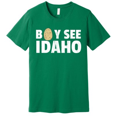 Boy See Idaho Design Boise Idaho Graphic Idaho Home Print Premium T-Shirt