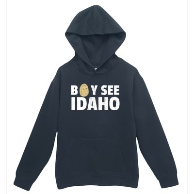 Boy See Idaho Design Boise Idaho Graphic Idaho Home Print Urban Pullover Hoodie